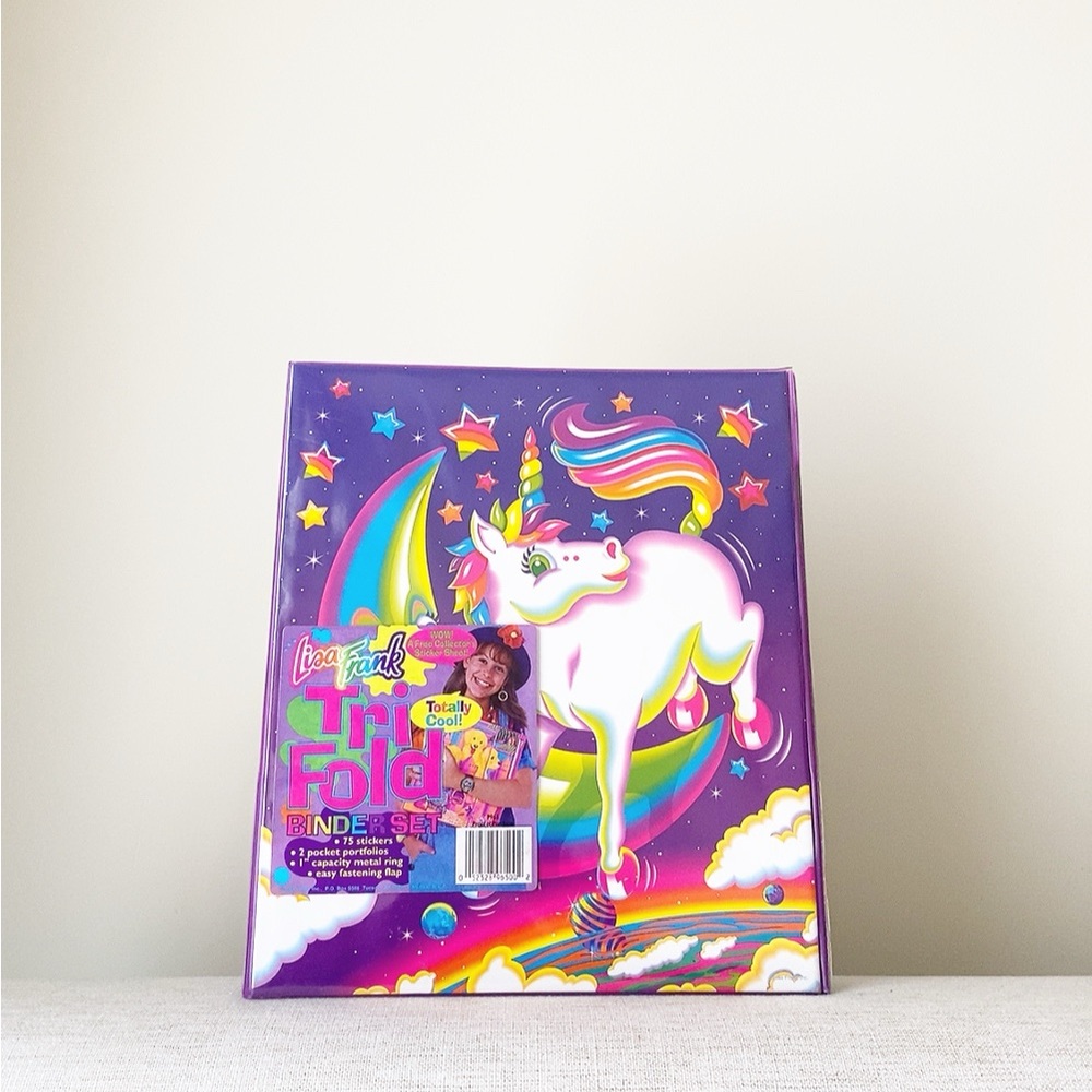 Vintage Lisa Frank Markie unicorn Binder - Picture 2 of 7
